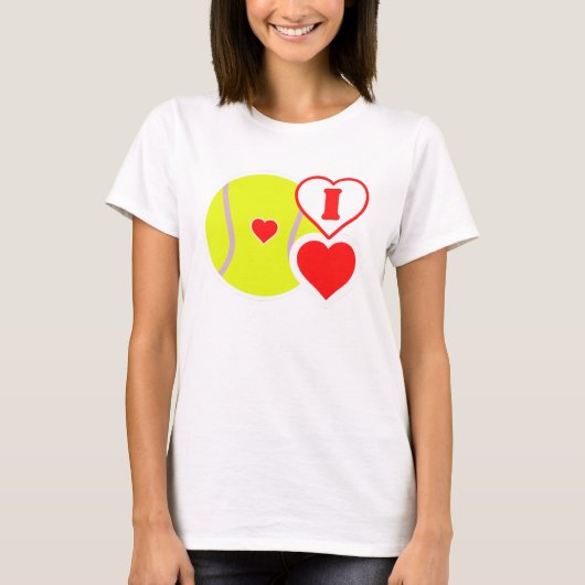 Ik hou van tennis! t-shirt (Voorkant)