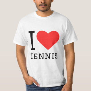 Ik hou van tennis t-shirt