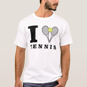 Ik hou van tennis t-shirt