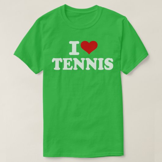 Ik hou van tennis t-shirt (Design voorkant)