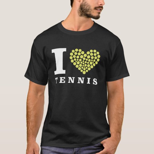 Ik Hou Van Tennis T-shirt (Voorkant)