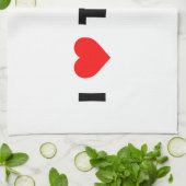 Ik hou van Tennis Theedoek (Gevouwen)