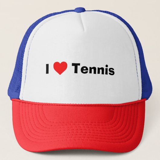 Ik hou van Tennis Trucker Pet (Voorkant)