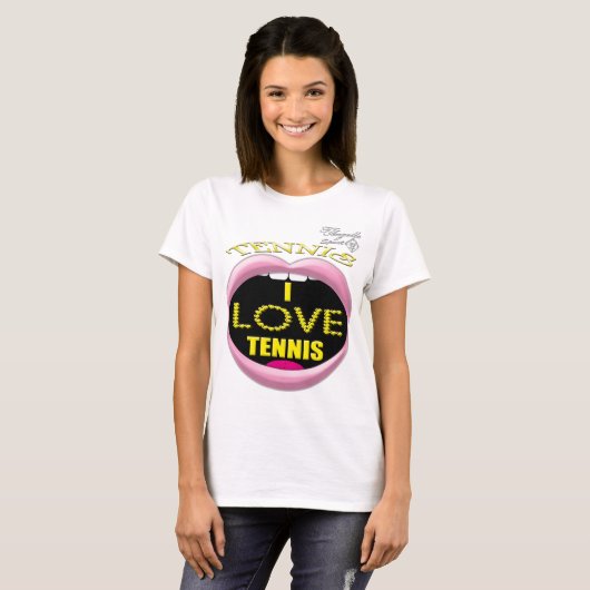 Ik hou van Tennis Women's Basic T-Shirt (Voorkant volledig)