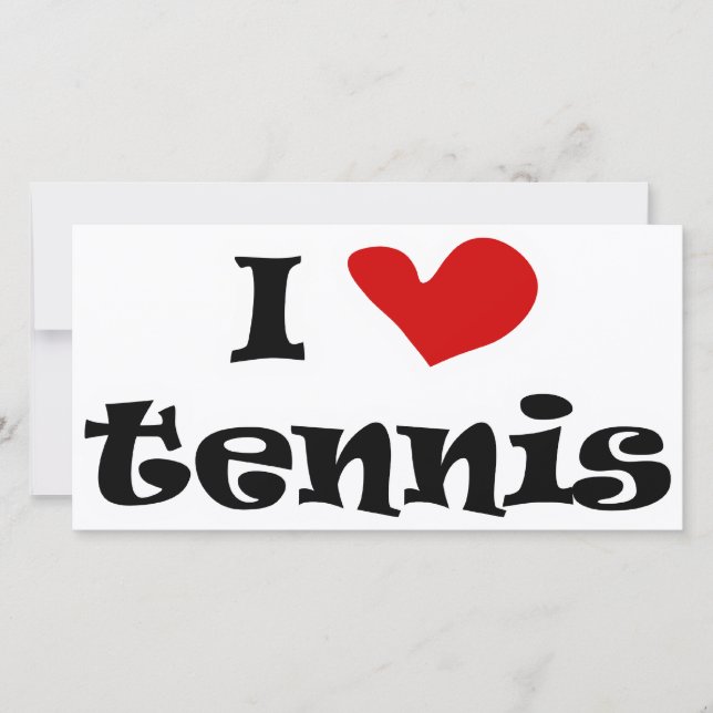 Ik hou van tenniscadeaus en shirten met hartdesign (Voorkant)