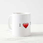 Ik hou van tennismok koffiemok (Voorkant links)