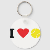 Ik hou van tennispictogram sleutelhanger (Voorkant)