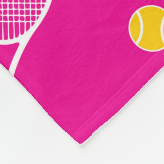 🎾 🤍 Ik hou van tennisroze Fleece Deken (Hoek)