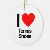 ik hou van tennisschoenen keramisch ornament (Links)