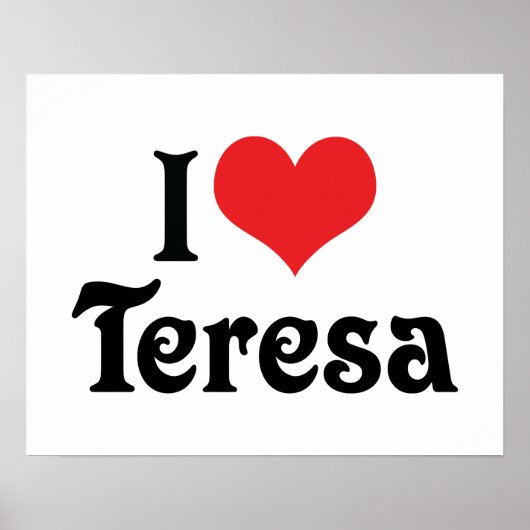 Ik hou van Teresa Poster (Voorkant)