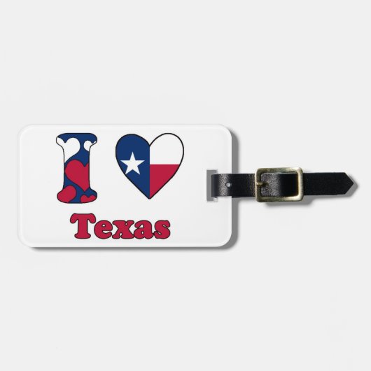 Ik hou van Texas Bagagelabel (Voorkant horizontaal)