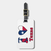Ik hou van Texas Bagagelabel (Voorkant verticaal)