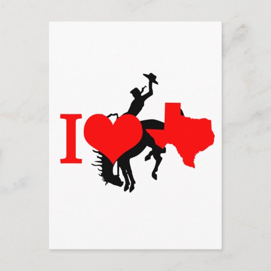 Ik hou van Texas Briefkaart (Voorkant)