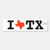 Ik hou van Texas bumper sticker (Voorkant)