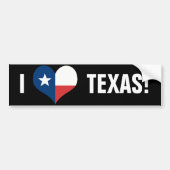 Ik hou van Texas Bumpersticker (Voorkant)