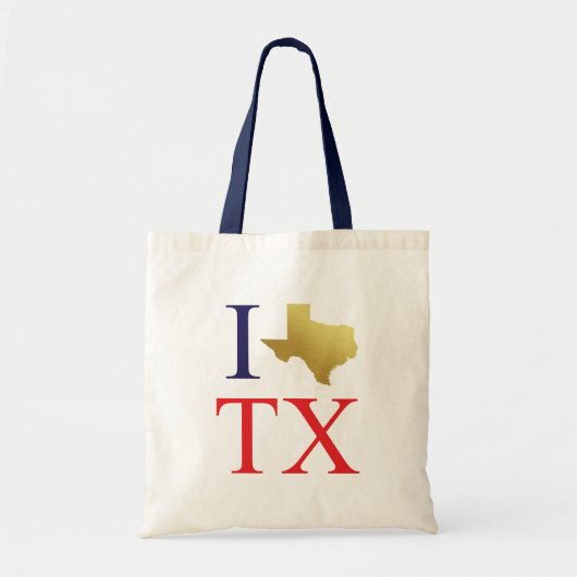 Ik hou van Texas canvas tas (Voorkant)