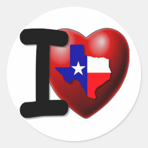 Ik hou van Texas - de Lone Star-staat Ronde Sticker