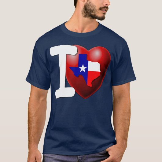 Ik hou van Texas - de Lone Star-staat T-shirt (Voorkant)