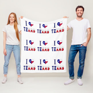 Ik hou van Texas Flag Fleece Deken