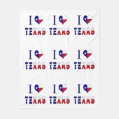 Ik hou van Texas Flag Fleece Deken (Voorkant)
