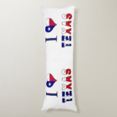 Ik hou van Texas Flag Lichaamskussen (Voorkant Verticaal)