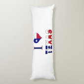 Ik hou van Texas Flag Lichaamskussen (Achterkant (Verticaal))