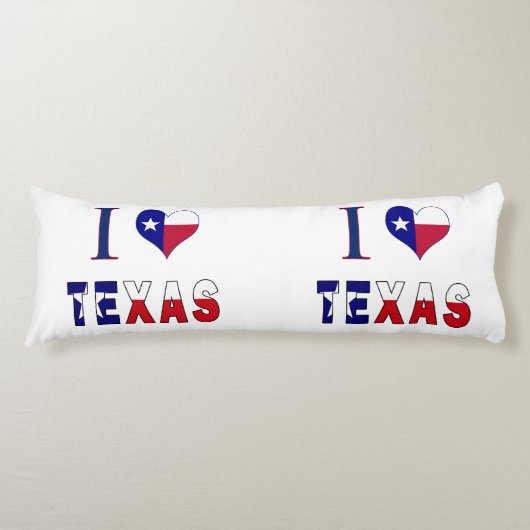 Ik hou van Texas Flag Lichaamskussen (Voorkant)