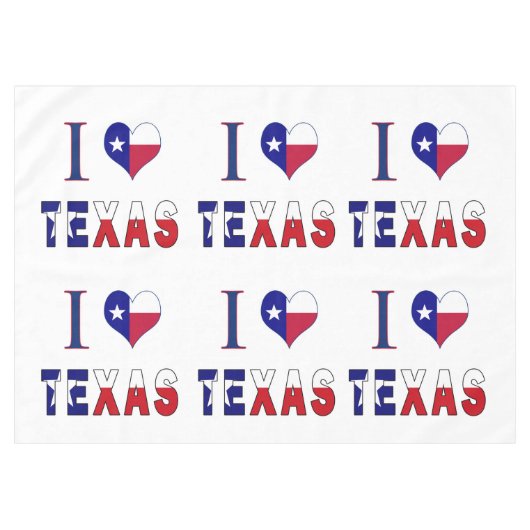 Ik hou van Texas Flag Tafelkleed (Voorkant (Horizontaal))