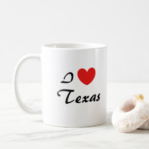 Ik hou van Texas Hart Typography Koffiemok