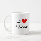 Ik hou van Texas Hart Typography Koffiemok (Links)