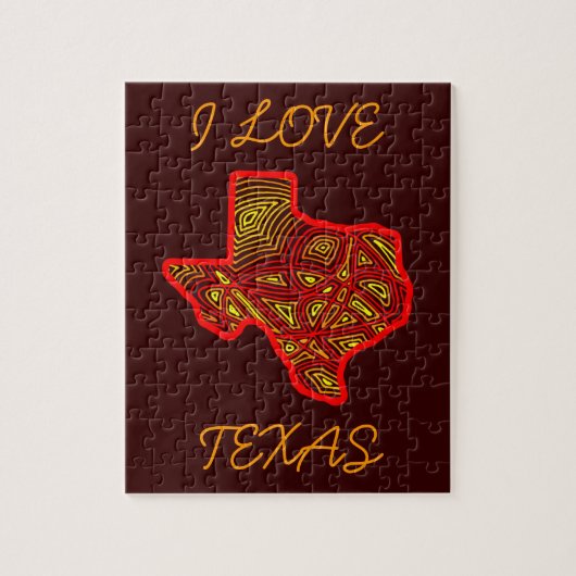 Ik hou van Texas Puzzle Legpuzzel (Verticaal)