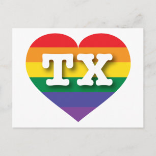 Ik hou van Texas Rainbow Heart Briefkaart