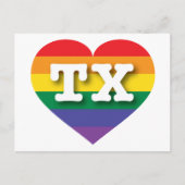 Ik hou van Texas Rainbow Heart Briefkaart (Voorkant)