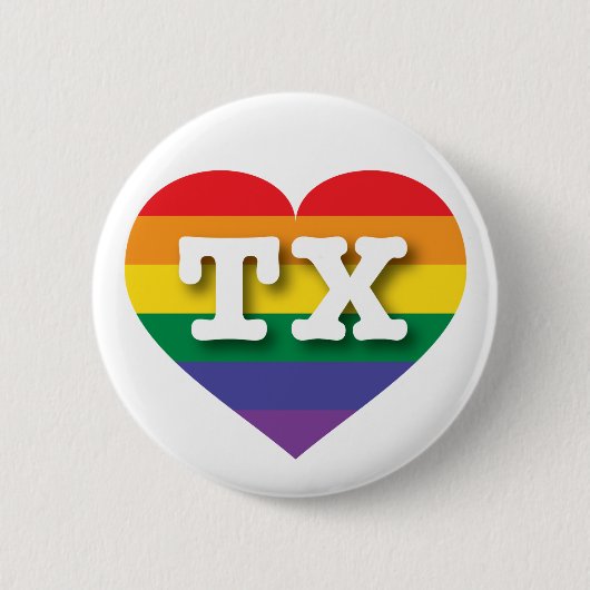Ik hou van Texas Rainbow Heart Ronde Button 5,7 Cm (Voorkant)