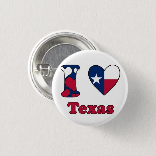 Ik hou van Texas Ronde Button 3,2 Cm (Voorkant /achterkant)