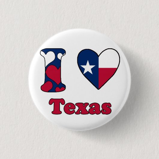 Ik hou van Texas Ronde Button 3,2 Cm (Voorkant)