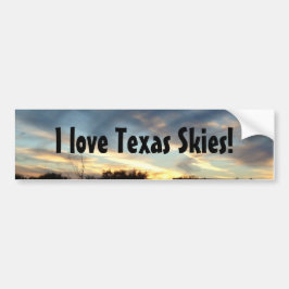 Ik hou van Texas Skies bumper sticker