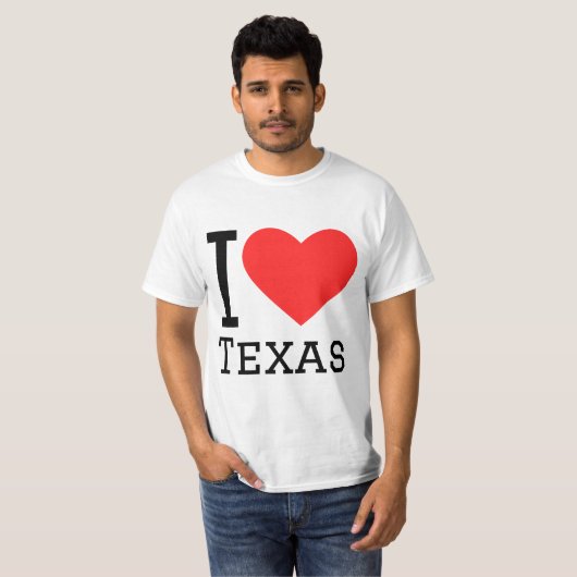Ik hou van Texas T-shirt (Voorkant volledig)