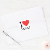 Ik hou van Texas Vierkante Sticker (Envelop)