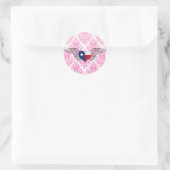 Ik hou van Texas - vleugels Ronde Sticker (Tas)