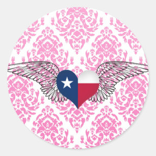 Ik hou van Texas - vleugels Ronde Sticker