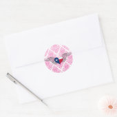Ik hou van Texas - vleugels Ronde Sticker (Envelop)