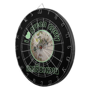 Ik hou van Thai Green Curry ... Thailand Street Fo Dartbord