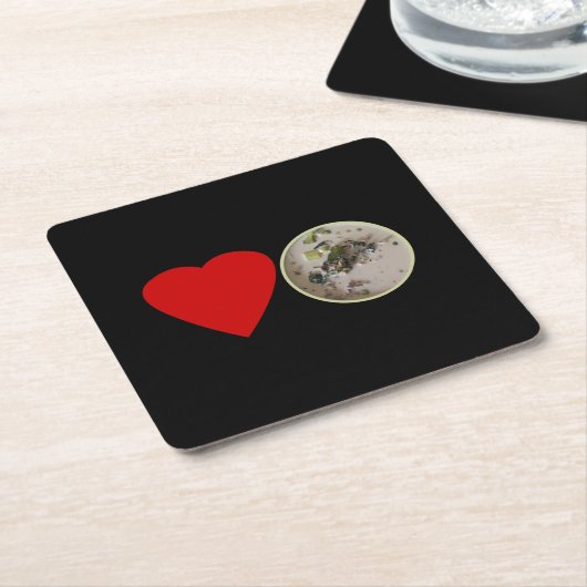 Ik hou van Thai Green Curry ... Thailand Street Fo Kartonnen Onderzetters (Schuin)