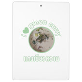 Ik hou van Thai Green Curry ... Thailand Street Fo Klembord (Achterkant)