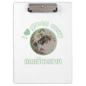 Ik hou van Thai Green Curry ... Thailand Street Fo Klembord (Voorkant)