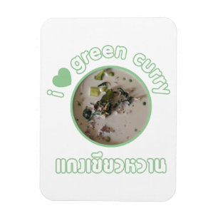 Ik hou van Thai Green Curry ... Thailand Street Fo Magneet