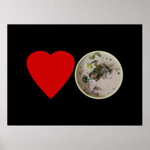 Ik hou van Thai Green Curry ... Thailand Street Fo Poster