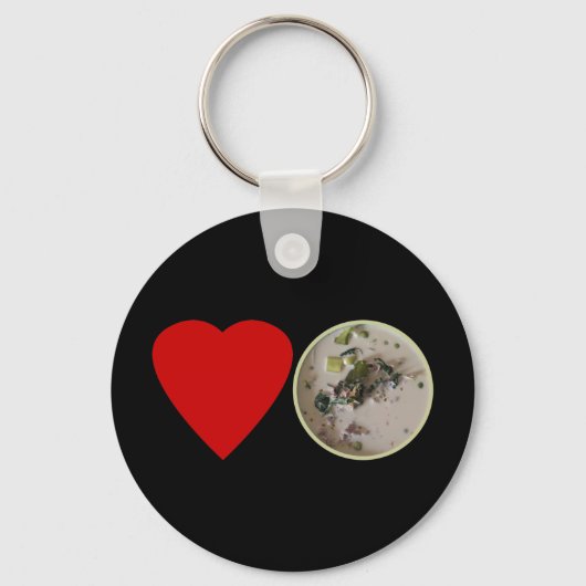 Ik hou van Thai Green Curry ... Thailand Street Fo Sleutelhanger (Voorkant)