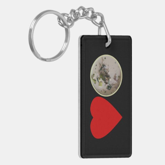 Ik hou van Thai Green Curry ... Thailand Street Fo Sleutelhanger (Voorkant Links)